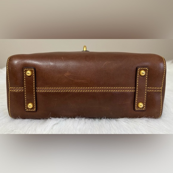 Dooney & Bourke Florentine Amelie Tote Leather Crossbody Satchel Chestnut EUC - Picture 7 of 16